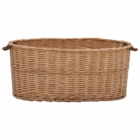 Vidaxl Holzkorb mit Griffen 78x54x34 cm Natural Willow Wood