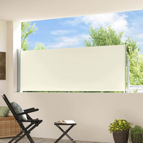 Vidaxl Garden Bildschirm Ausziehbar 100x300 cm Creme