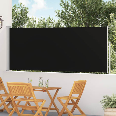 Vidaxx ausziehbarer Gartenschirm 120x500 cm schwarz