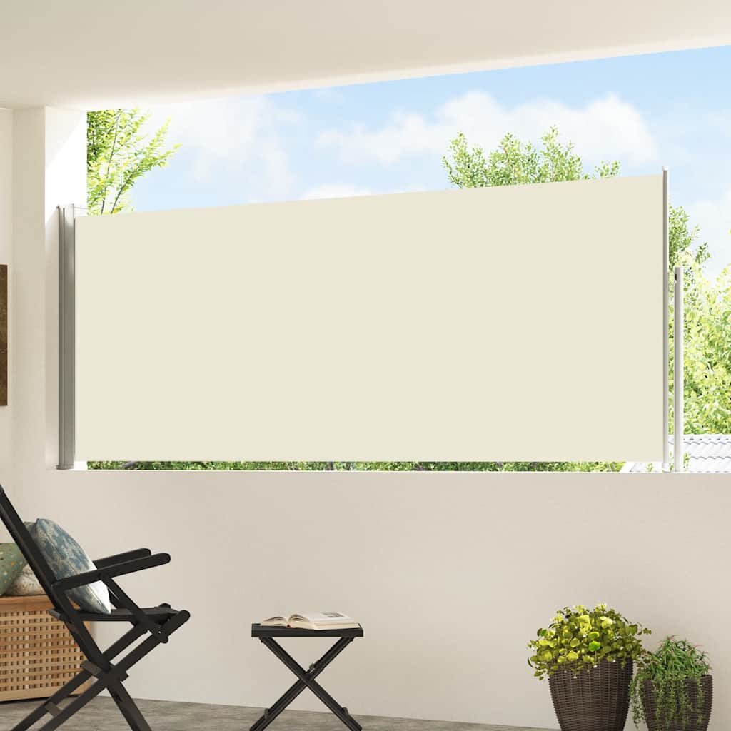 Vidaxx ausziehbarer Gartenschirm 120x500 cm creme