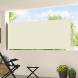 Vidaxx ausziehbarer Gartenschirm 120x500 cm creme