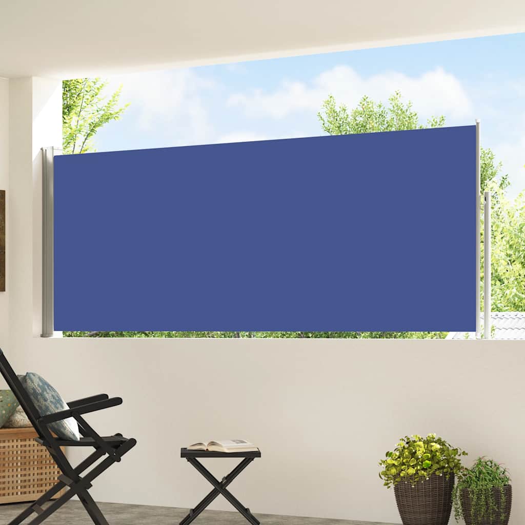 Vidaxx ausziehbarer Gartenschirm 120x500 cm blau