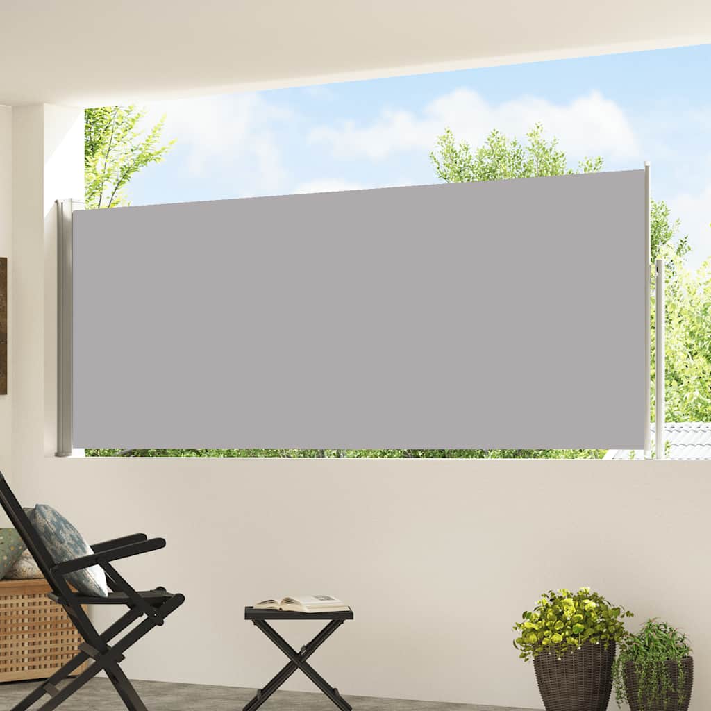 Vidaxx ausziehbarer Gartenschirm 120x500 cm grau