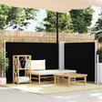 Vidaxx ausziehbarer Windschutz 120x600 cm schwarz