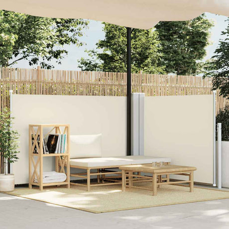 Vidaxl Windschutzscheibe ausziehbar 120 x 600 cm Creme