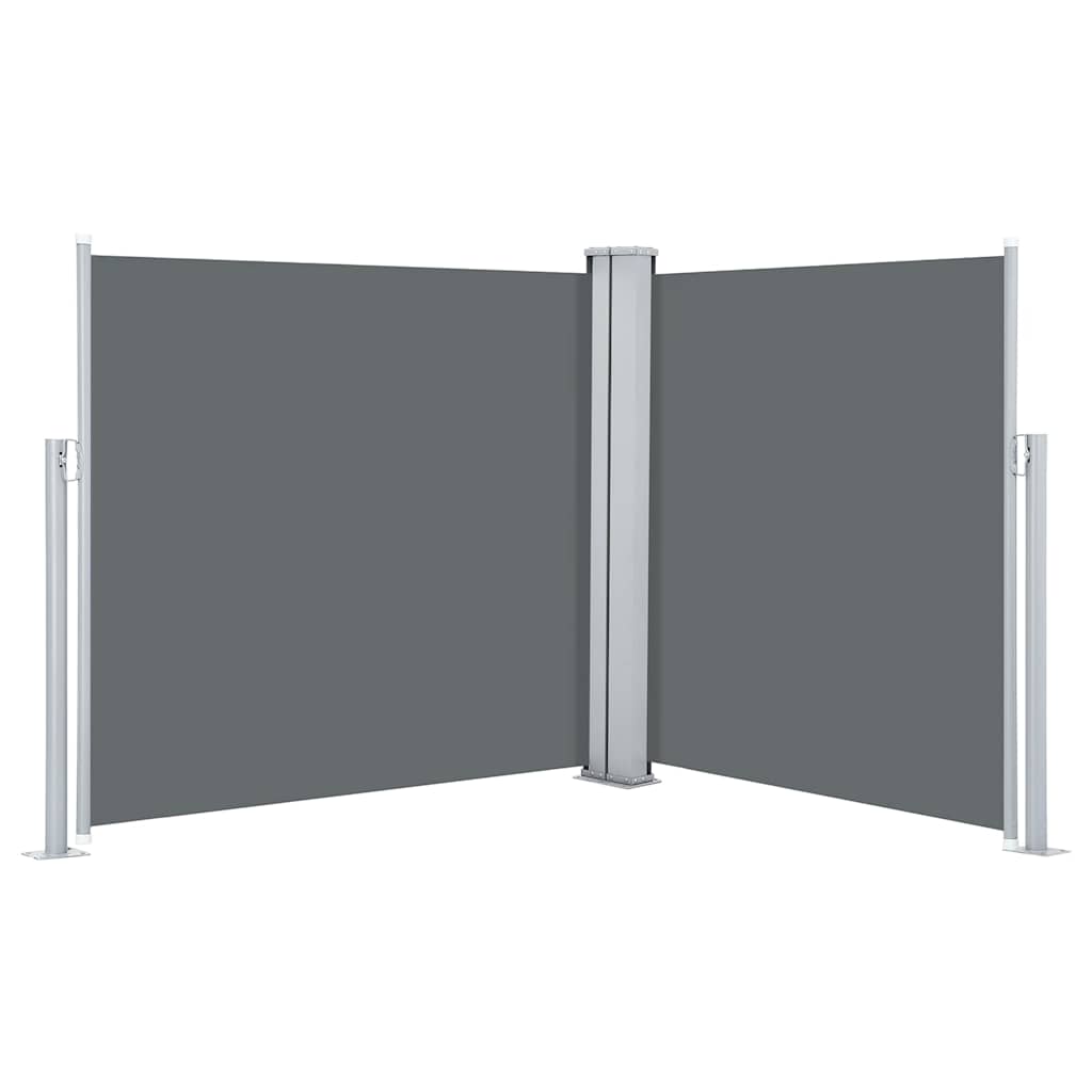 Vidaxx ausziehbarer Windschutz 120x600 cm Anthrazit