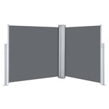 Vidaxx ausziehbarer Windschutz 120x600 cm Anthrazit