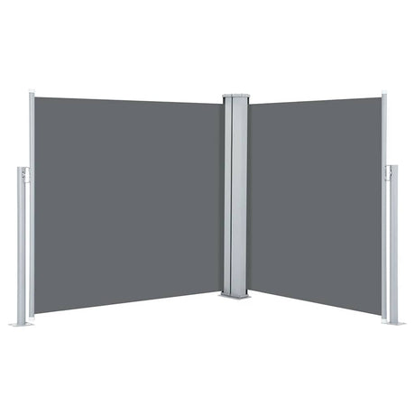 Vidaxx ausziehbarer Windschutz 120x600 cm Anthrazit