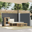 Vidaxx ausziehbarer Windschutz 120x600 cm Anthrazit