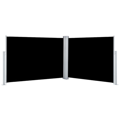 Vidaxx ausziehbarer Windschutz 120x1000 cm schwarz