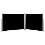 Vidaxx ausziehbarer Windschutz 120x1000 cm schwarz