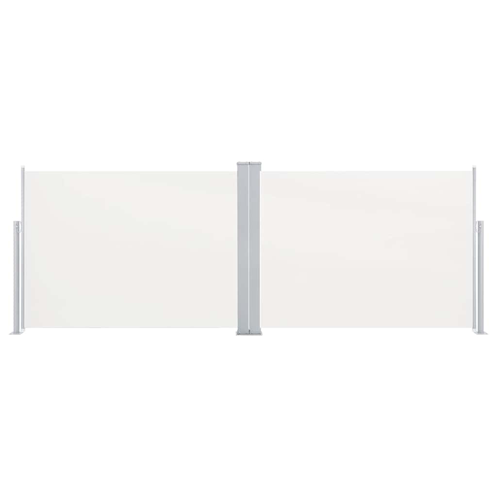 Vidaxx ausziehbarer Windschutz 120x1000 cm creme