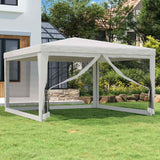 Vidaxl partytent met 4 mesh zijwanden 4x4 m wit