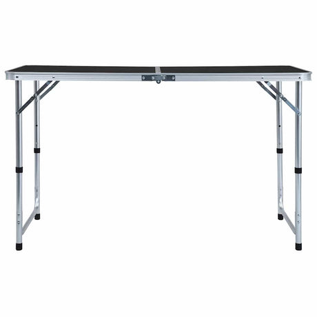 VIDAXL Camping Tabelle zusammenklappbar 120 x 60 cm Aluminiumgrau