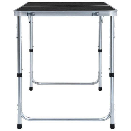 VIDAXL Camping Tabelle zusammenklappbar 120 x 60 cm Aluminiumgrau
