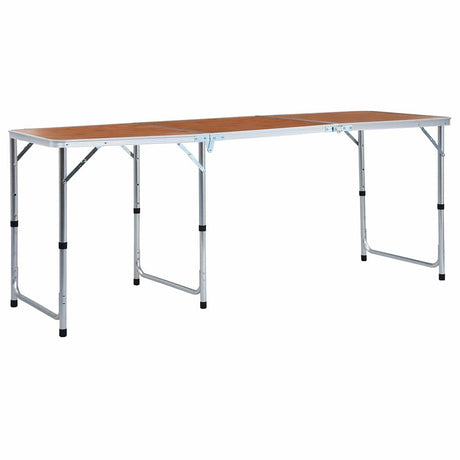 VIDAXL Camping Tabelle zusammenklappbar 180 x 60 cm Aluminium
