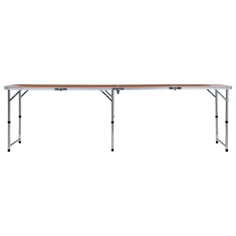 VIDAXL Camping Tabelle zusammenklappbar 240 x 60 cm Aluminium
