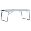 Vidaxl Camping Tabelle zusammenklappbar 60 x 40 cm Aluminium Weiß