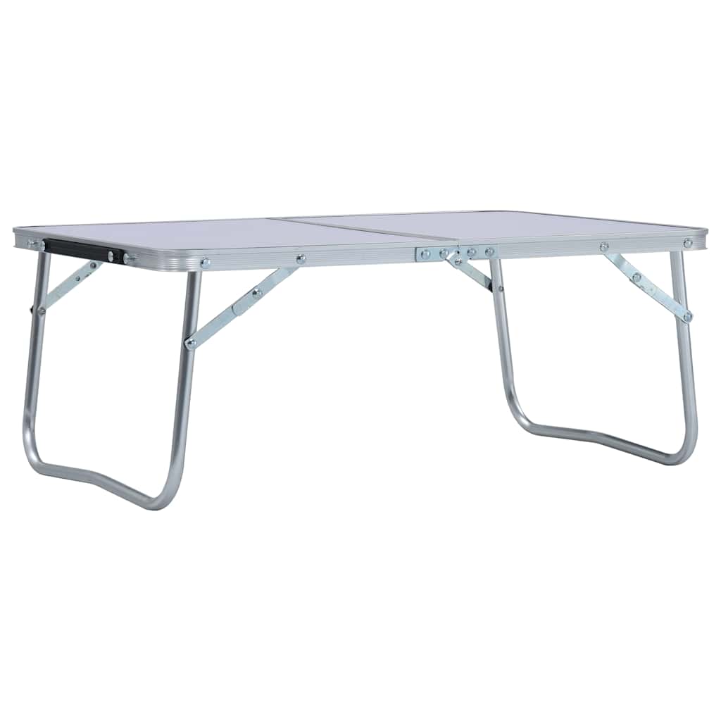 Vidaxl Camping Tabelle zusammenklappbar 60 x 40 cm Aluminium Weiß