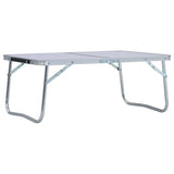 Vidaxl Camping Tabelle zusammenklappbar 60 x 40 cm Aluminium Weiß
