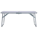 Vidaxl Camping Tabelle zusammenklappbar 60 x 40 cm Aluminium Weiß