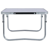 Vidaxl Camping Tabelle zusammenklappbar 60 x 40 cm Aluminium Weiß