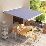 Vidaxx Markisentuch 350x250 cm Canvas blau und weiß