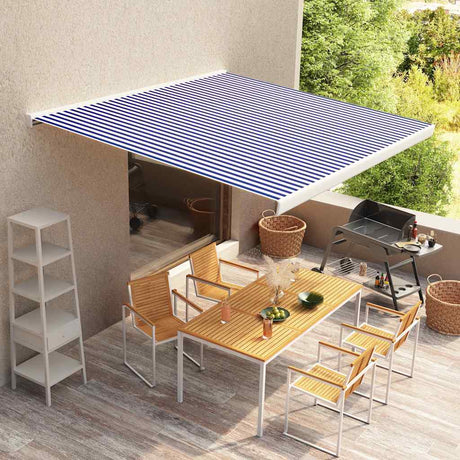 Vidaxx Markisentuch 350x250 cm Canvas blau und weiß