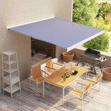 Vidaxx Markisentuch 400x300 cm Canvas blau und weiß