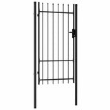 VIDAXL -Anschluss mit spitzen Top nur 1x1,75 m Stahlschwarz