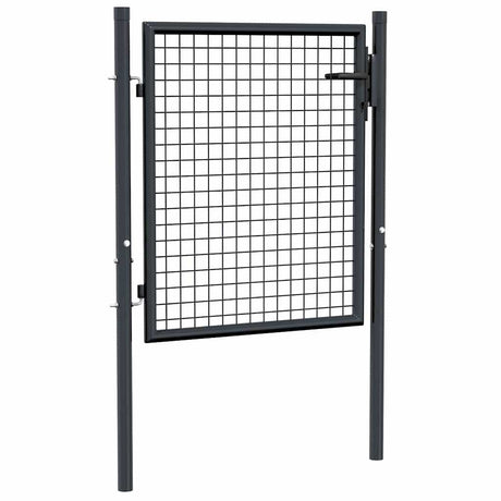 Vidaxx Gartenzaun aus verzinktem Stahlgeflecht 100x75 cm grau