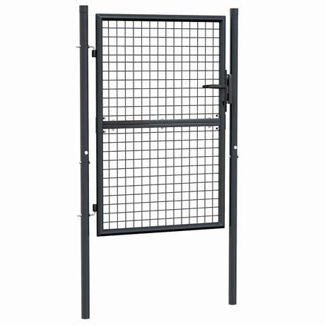 Vidaxl Gaaspoort 100x175 cm verzinkter Stahlgrau grau