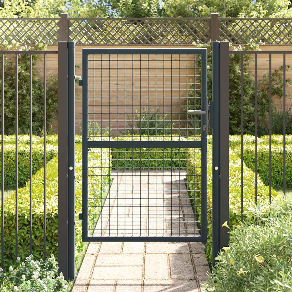 Vidaxx Gartenzaun aus verzinktem Stahlgeflecht 100x125 cm grau
