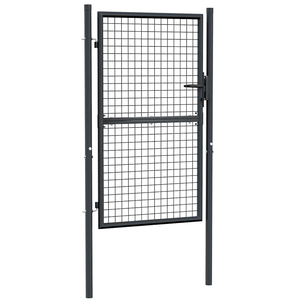 Vidaxx Gartenzaun aus verzinktem Stahlgeflecht 100x150 cm grau