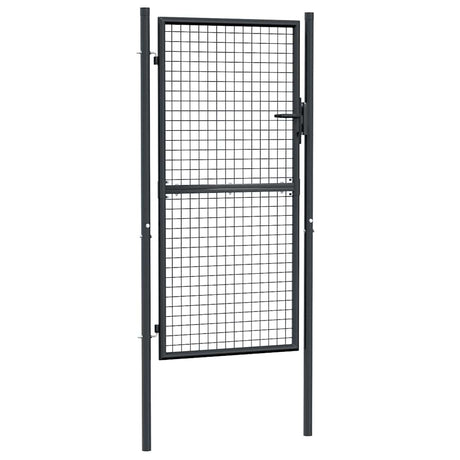 Vidaxl Gaaspoort 100x255 cm verzinkter Stahlgrau grau