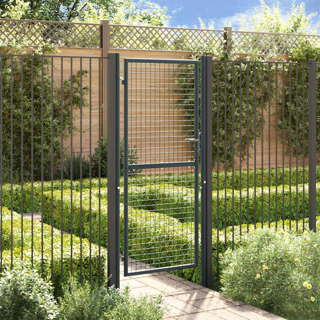 Vidaxx Gartenzaun aus verzinktem Stahlgeflecht 100x200 cm grau