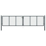 Vidaxl Gaaspoort 400x125 cm verzinkter Stahlgrau grau