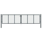 Vidaxl Gaaspoort 400x150 cm verzinkter Stahl grau