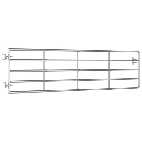 VIDAXL-Anschluss mit 5 Stäbchen (115-300) x90 cm Stahl Silber gefärbt