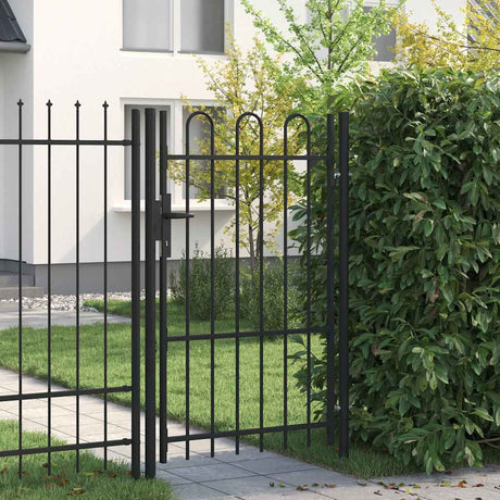 VIDAXL -Anschluss mit gebogenem Oberteil nur 1x1,5 m Stahlschwarz