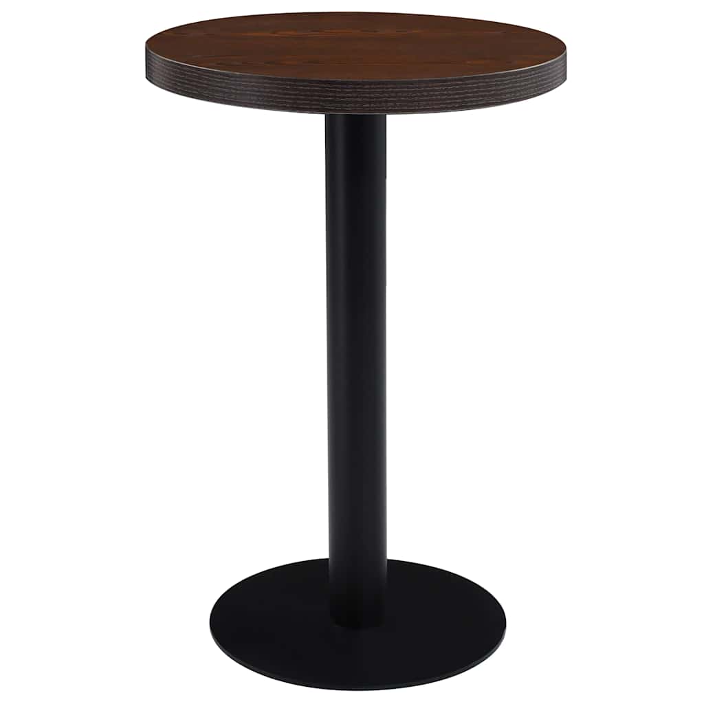 Vidaxl bistrotafel 50 cm mdf donkerbruin