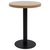 Vidaxl bistrotafel 60 cm mdf lichtbruin