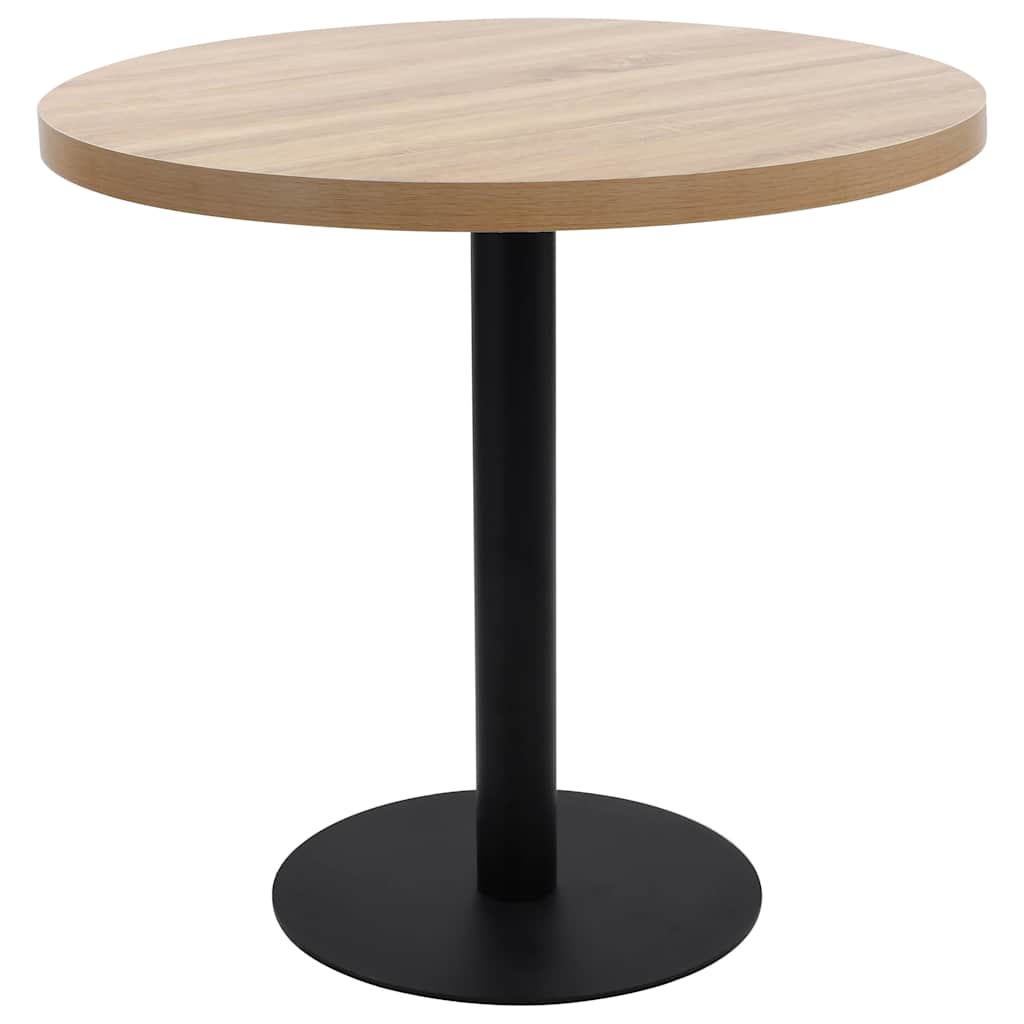 Vidaxl bistrotafel 80 cm mdf lichtbruin