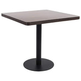 Vidaxl bistrotafel 80x80 cm mdf donkerbruin