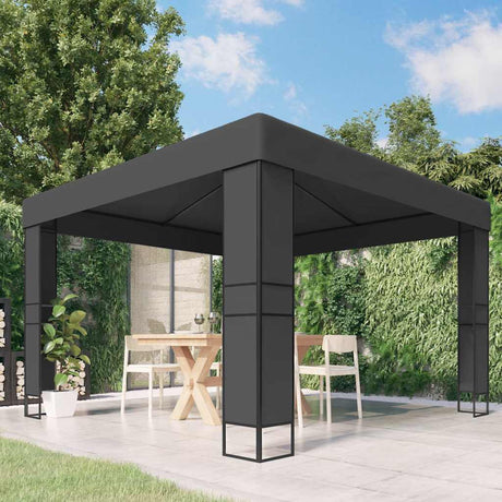 Vidaxx Pavillon mit Doppeldach 3x3 m Anthrazit