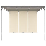 Vidaxl Garden Practor mit Seitenvorhang 4x3x2,25 m Creme