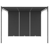 Vidaxl Garden Practor mit Seitenvorhang 3x3x2,25 m Anthrazit
