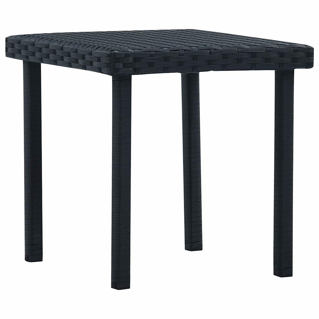 Vidaxl tuintheetafel 40x40x40 cm poly rattan zwart