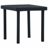 Vidaxl tuintheetafel 40x40x40 cm poly rattan zwart