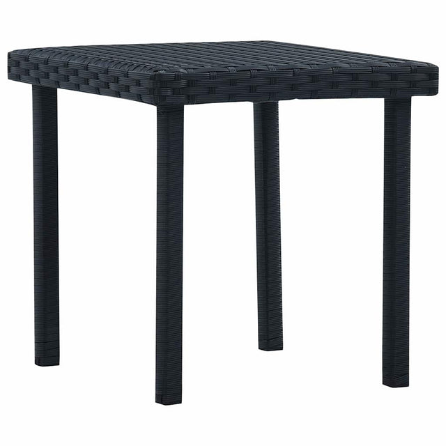 Vidaxl tuintheetafel 40x40x40 cm poly rattan zwart